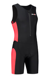 Heren tri-suit Zwart-Rood