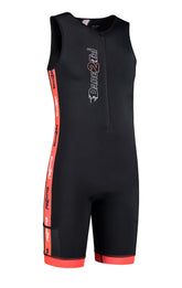 Mannen coldmax tri-suit zwart-rood