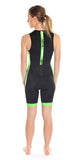 Vrouwen coldmax tri-suit zwart-groen