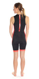 Vrouwen coldmax tri-suit zwart-rood