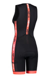 Vrouwen coldmax tri-suit zwart-rood