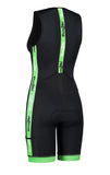Vrouwen coldmax tri-suit zwart-groen