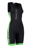 Vrouwen coldmax tri-suit zwart-groen
