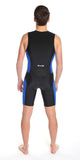 Hommes tri-suit noir-bleu