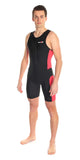 Hommes tri-suit noir-rouge