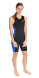 Femmes tri-suit noir-bleu