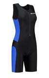 Femmes tri-suit noir-bleu