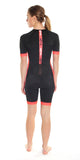 Women's coldmax short sleeves tri-suit black-red