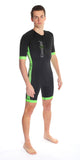 Men's coldmax short sleeved tri-suit black-green