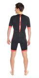 Men's coldmax short sleeved tri-suit black-red