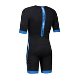 Men's coldmax short sleeved tri-suit black-blue